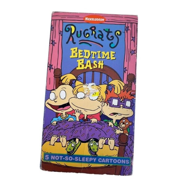 Rugrats Bedtime Bash VHS Tape 5 Not So Sleepy Cartoons 1997 Nickelodeon Tested - Picture 2 of 5